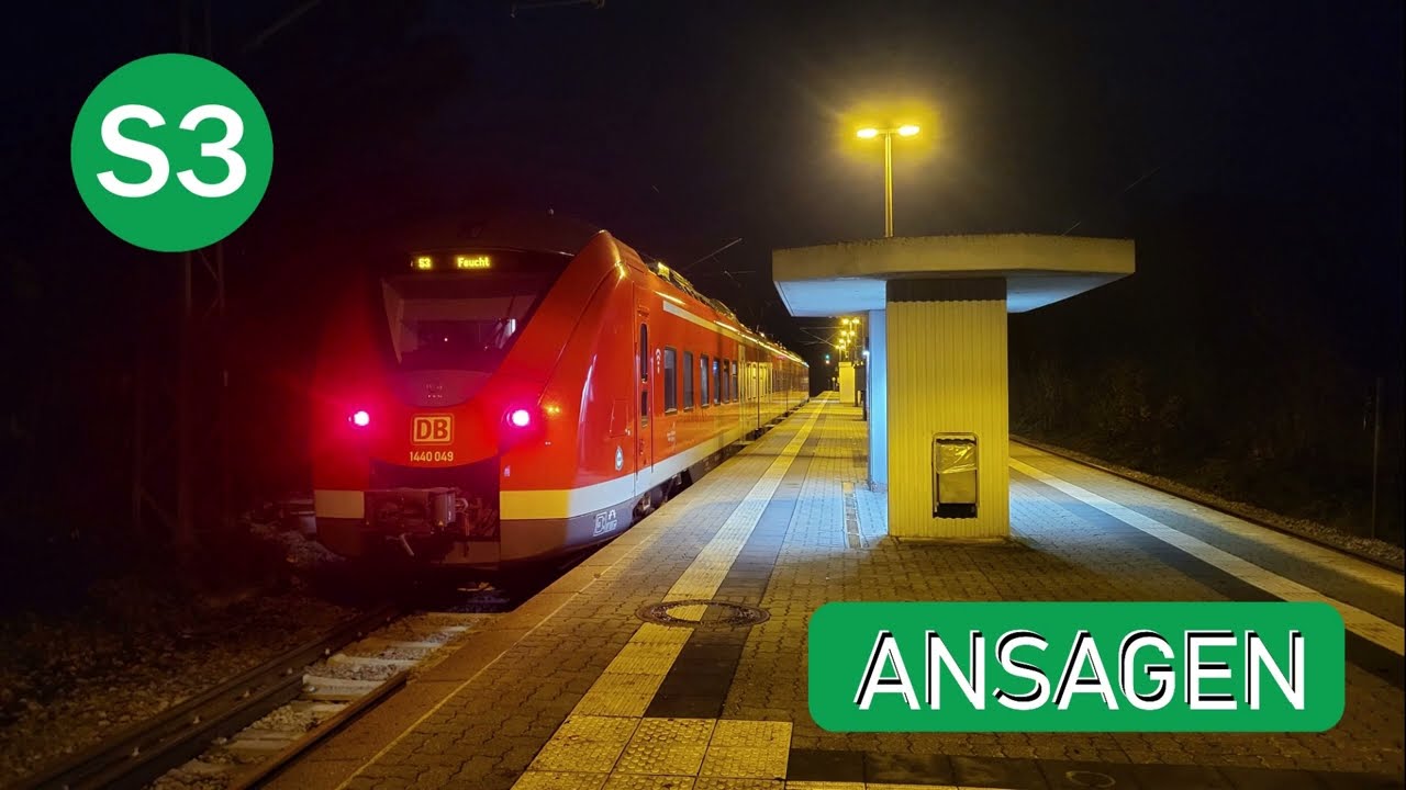 S-Bahn Nürnberg - Ansagen aus der S3 Nürnberg Hbf - Altdorf(b Nürnberg)