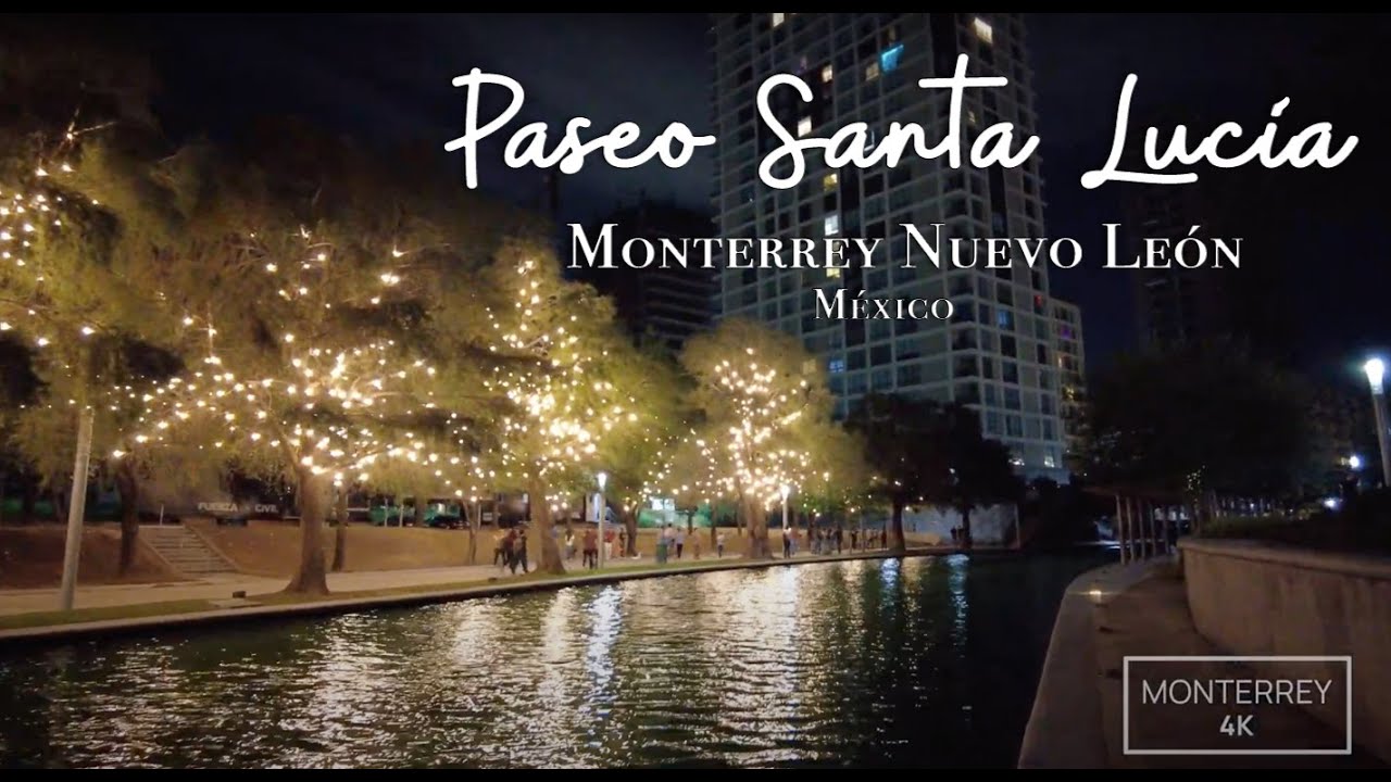 Paseo Santa Lucía  - video walk - Monterrey 4k
