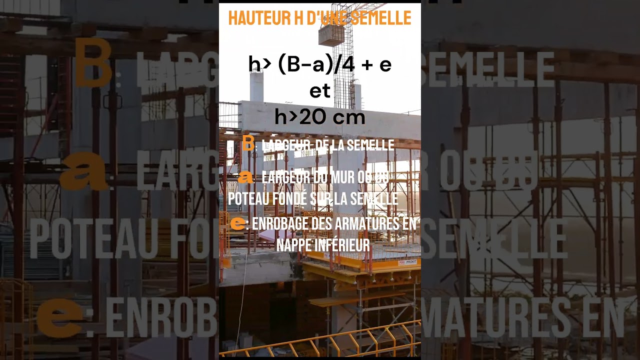 Comment calculer la hauteur d'une semelle ?