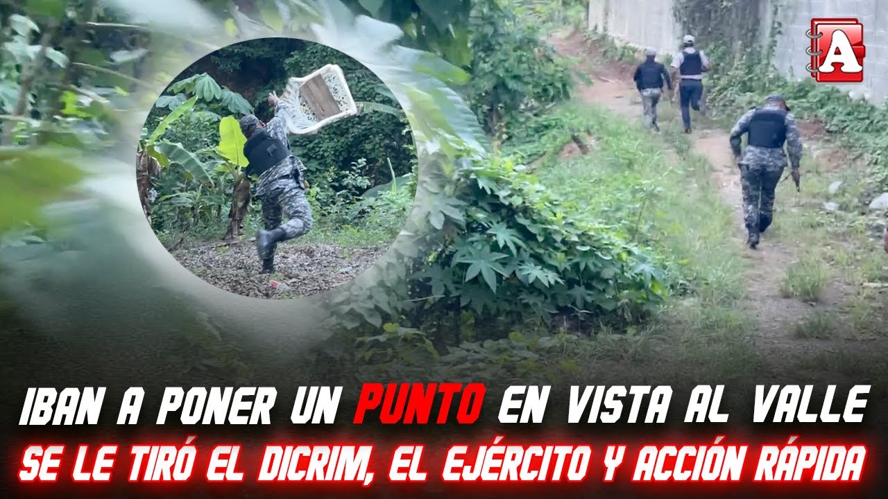 DICRIM, EJÉRCITO Y ACCIÓN RÁPIDA SE TIRA EN VISTA AL VALLE TRAS DENUNCIAS; IBAN A PONER UN PUNTO