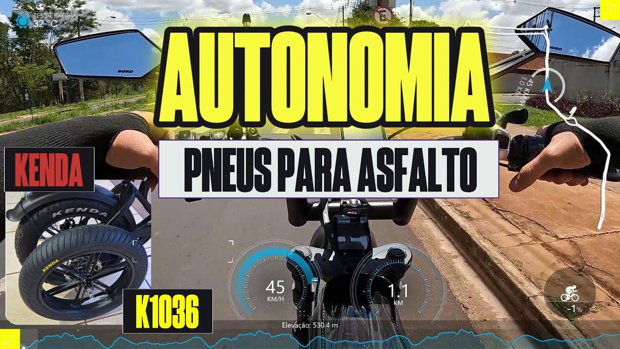 Vídeo COMPACTO - V20 Brake PRO - PNEUS para ASFALTO melhoram a AUTONOMIA da sua E-BIKE?