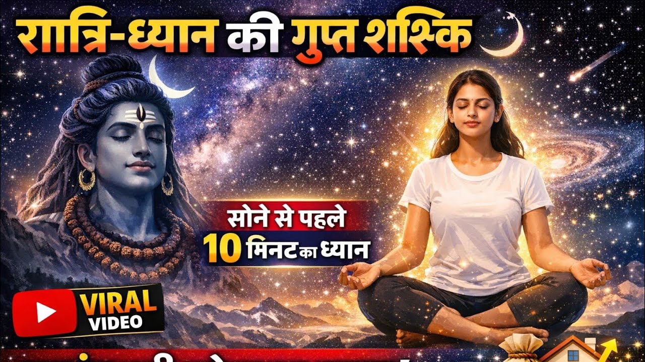 रात्रि-ध्यान की गुप्त शक्ति 🌌 | सोने से पहले करें ये 10 मिनट का ध्यान |ब्रह्मांड पूरी करेगा हर इच्छा