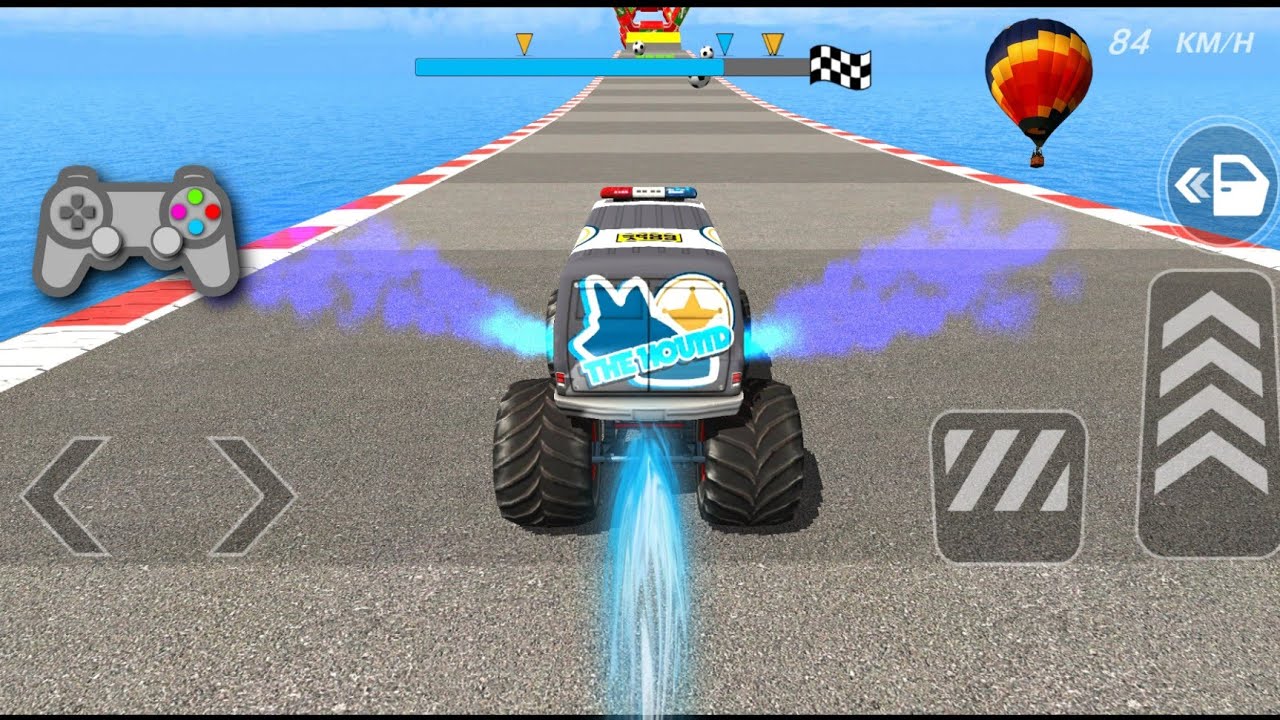 Monster Truck Mega Ramp Extreme Racing - Impossible GT Car Stunts Driving - Gadi game - gameplay 🔥