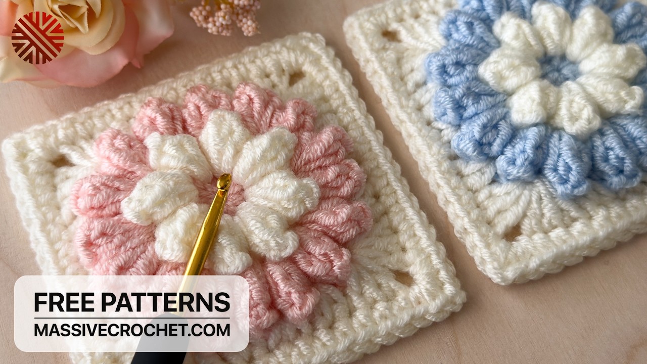 Crochet a LOVELY & VERY EASY Granny Square for Beginners 😍