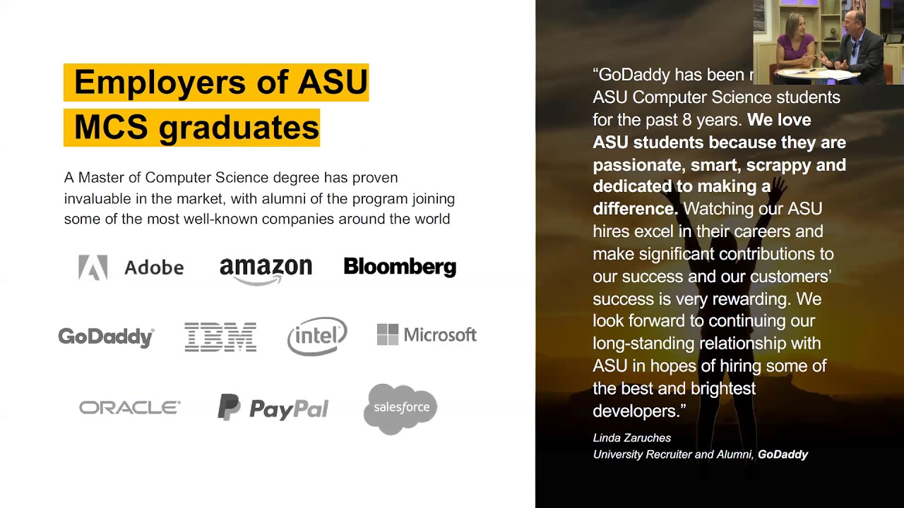 ASU's Online Master of Computer Science [Admissions Webinar - September 26]