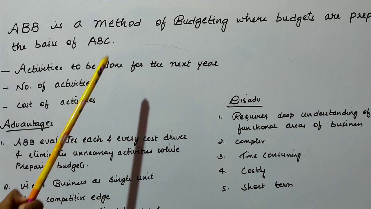 ACTIVITY BASED BUDGETING