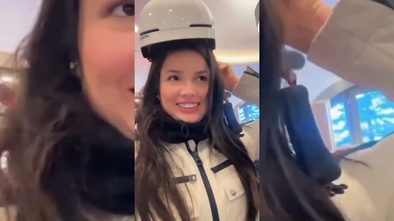 Juliette chega na Fran&ccedil;a e encontra Anitta para esquiar na neve