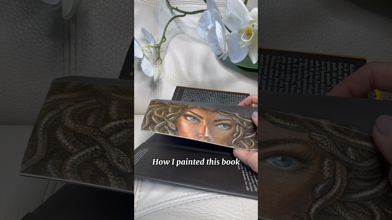 Hidden fore edge painting How I paint on the edges of books  #artwork #booklover #gilded #tutorial