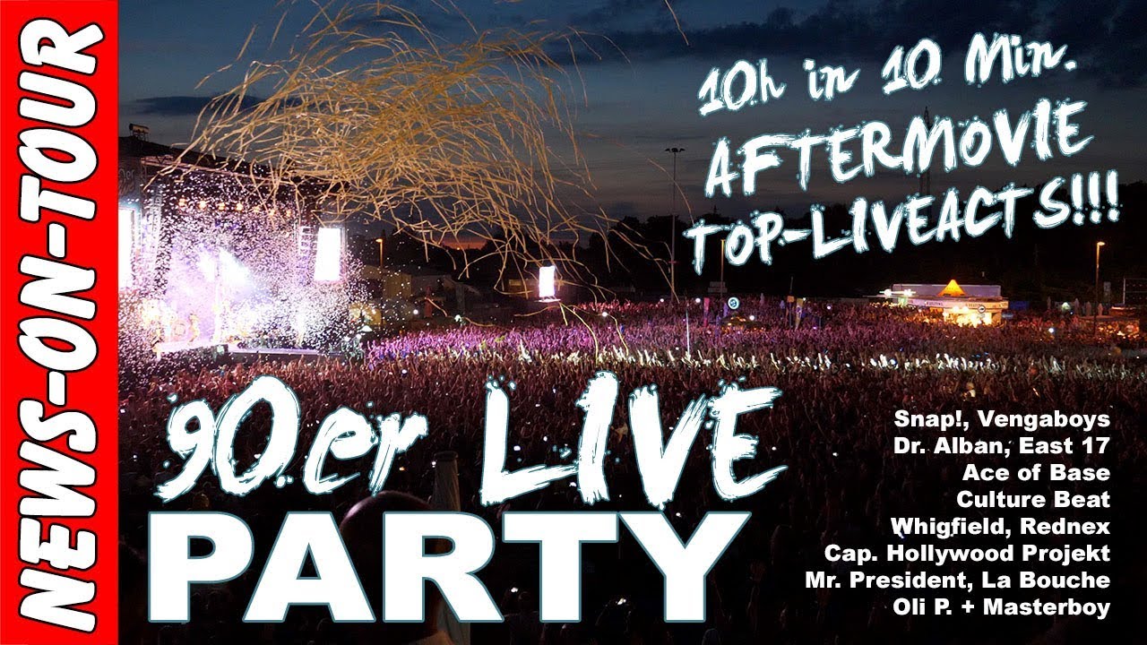 90er Live Party Oberhausen 2018 (4k) Aftermovie LIVEACTS! 10 Stunden in 10 Minuten