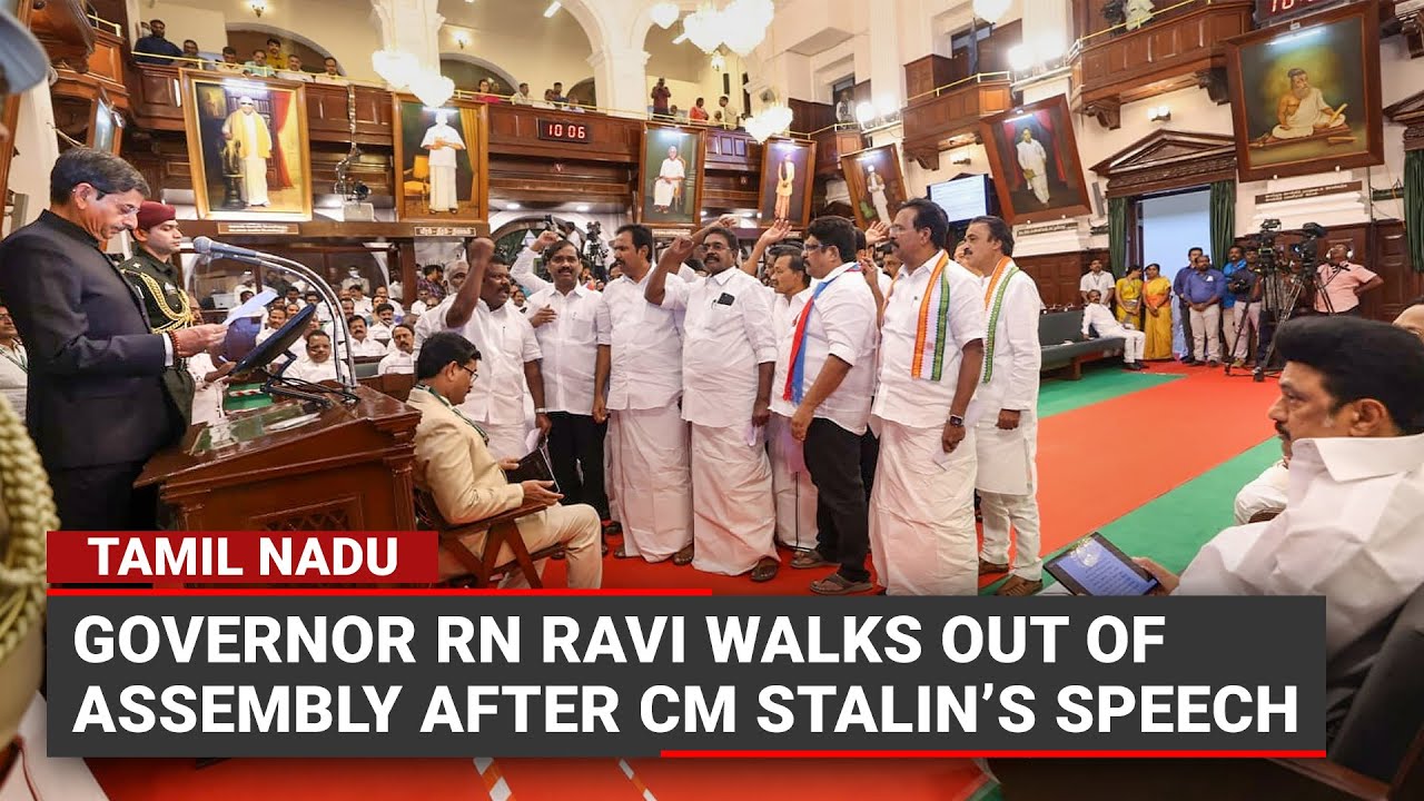 Tamil Nadu Governor walks out of assembly after CM Stalin moves resolution against his speech
