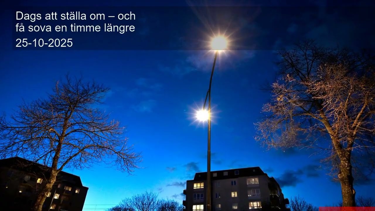 Dags att ställa om – och få sova en timme längre