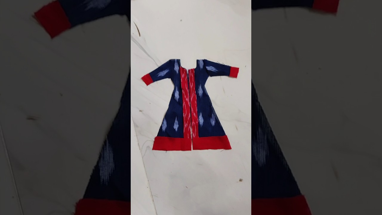 sambalpuri slit kurti cutting | front open kurti design #cuttingskills #frontopenkurti #kurti