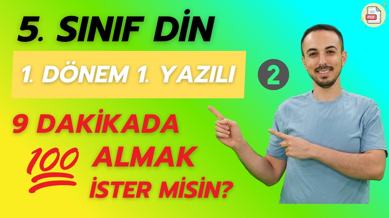 5. Sınıf Din Kültürü 1. Dönem 1. Yazılı (2)