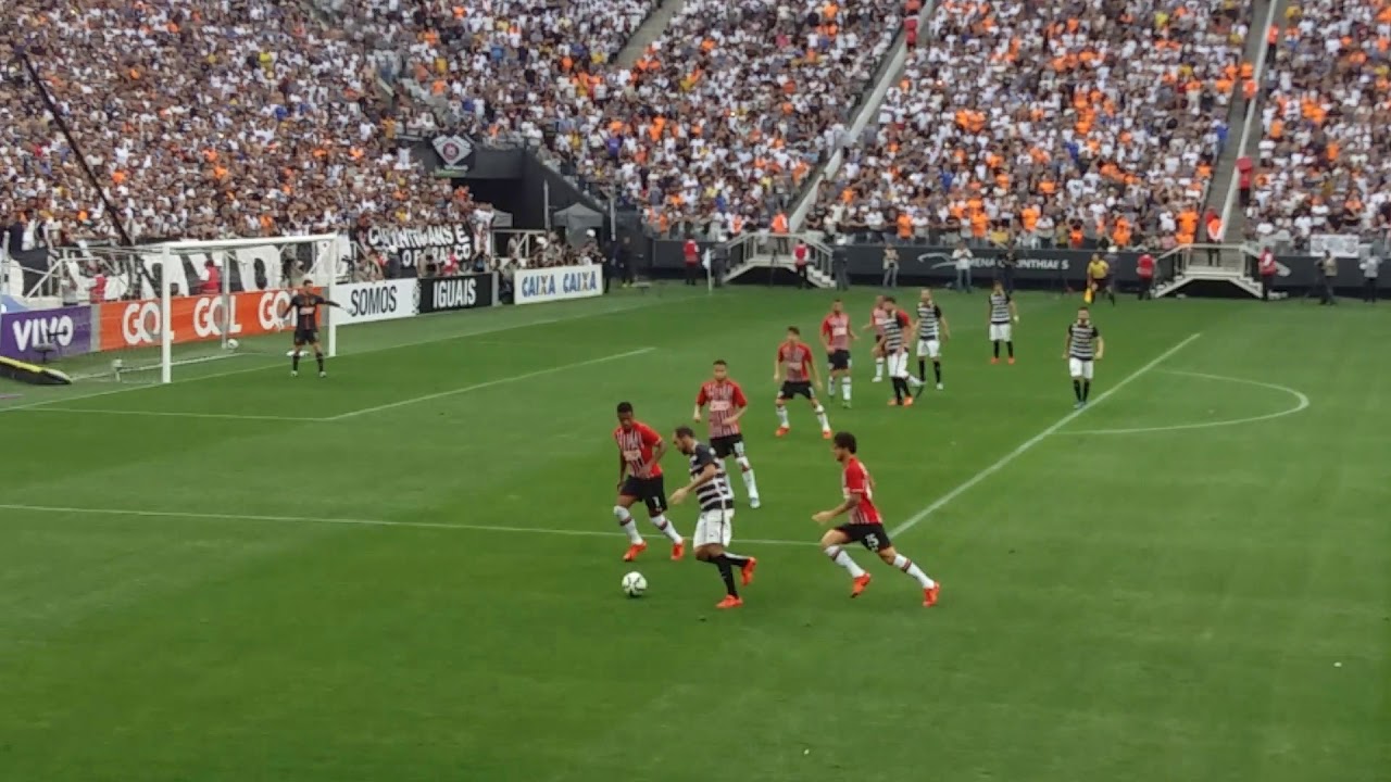 Corinthians 6x1 S&atilde;o Paulo - Gol do Edu Dracena (filmado da arquibancada)