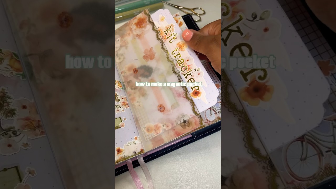 how to make a magnetic pocket. #journal #planwithme #planner #creative #papercraft #bujo #hobby