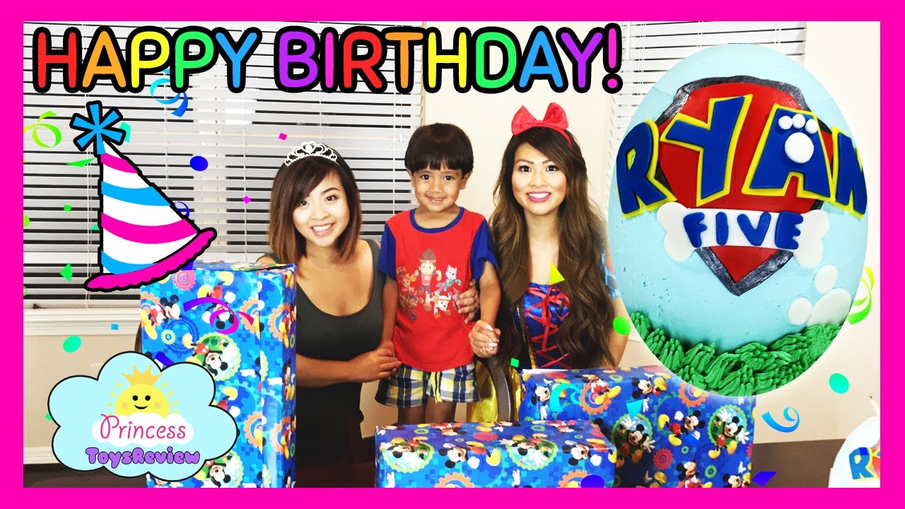 BIRTHDAY PARTY: DIY Paw Patrol Cake with SURPRISE Inside Cake Smash Vlog with Ryan & Princess T