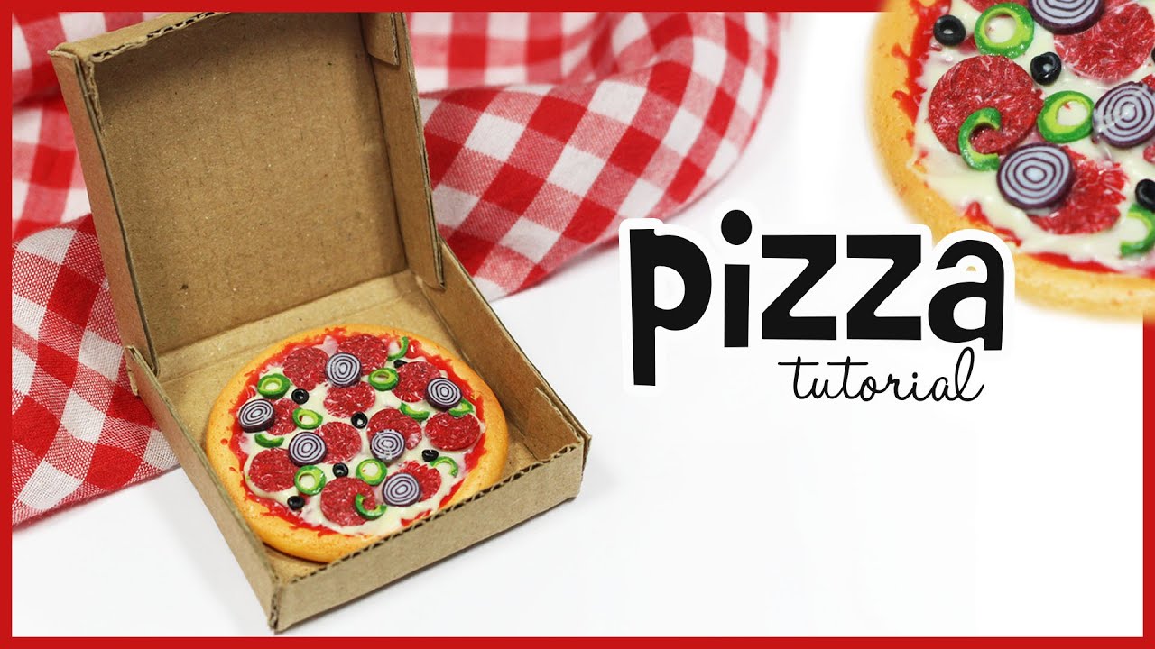 polymer clay Pizza TUTORIAL | polymer clay food