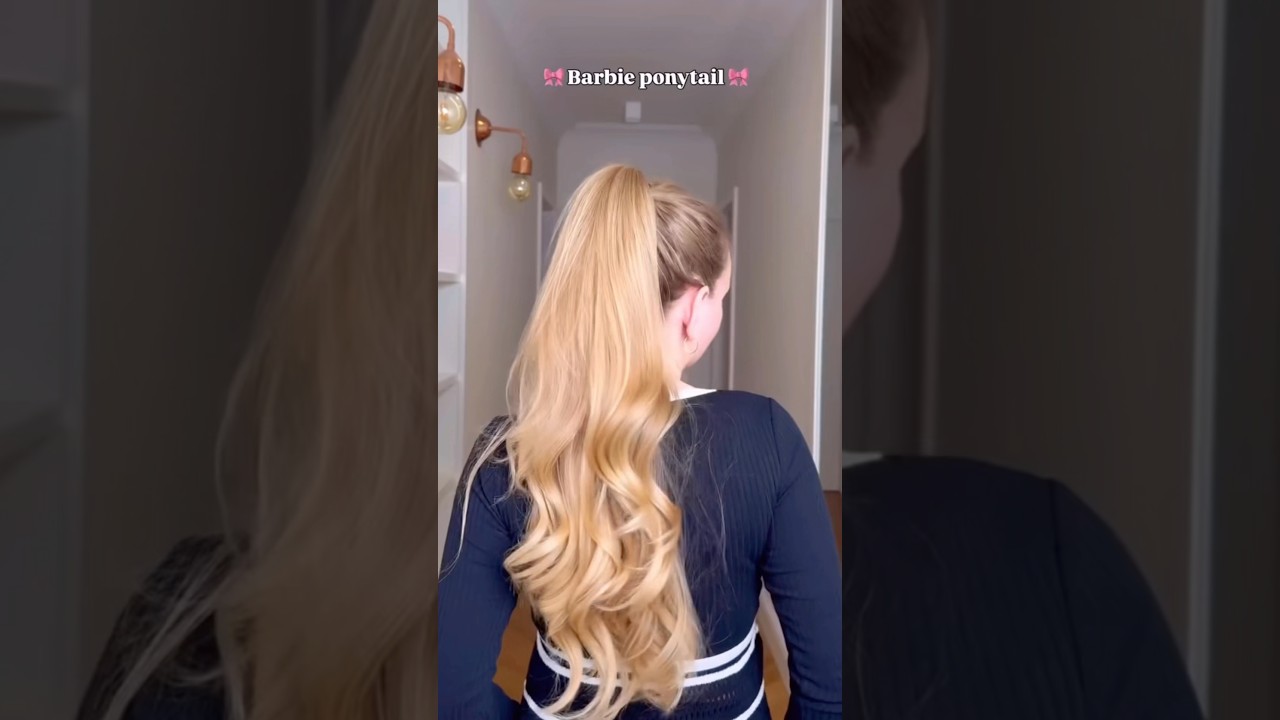 Easy open high ponytail hairstyle for school girls ✅