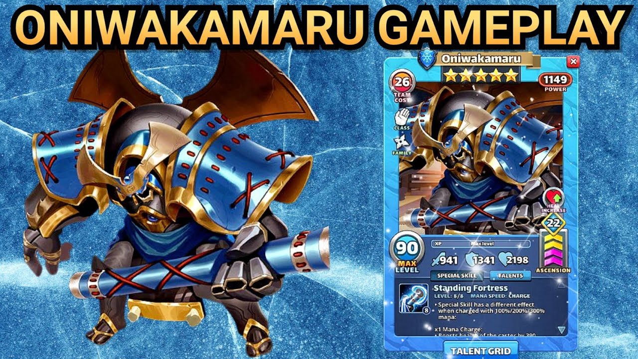 Oniwakamaru Gameplay! Raiding Against Bearnadette & Fergus Tanks!  My Hero Coach! Empires & Puzzles!