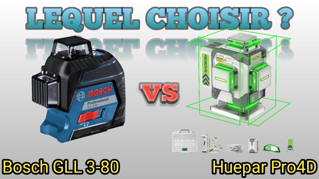 Bosch GLL 3-80 vs Huepar Pro 4D : Quel niveau laser choisir ?