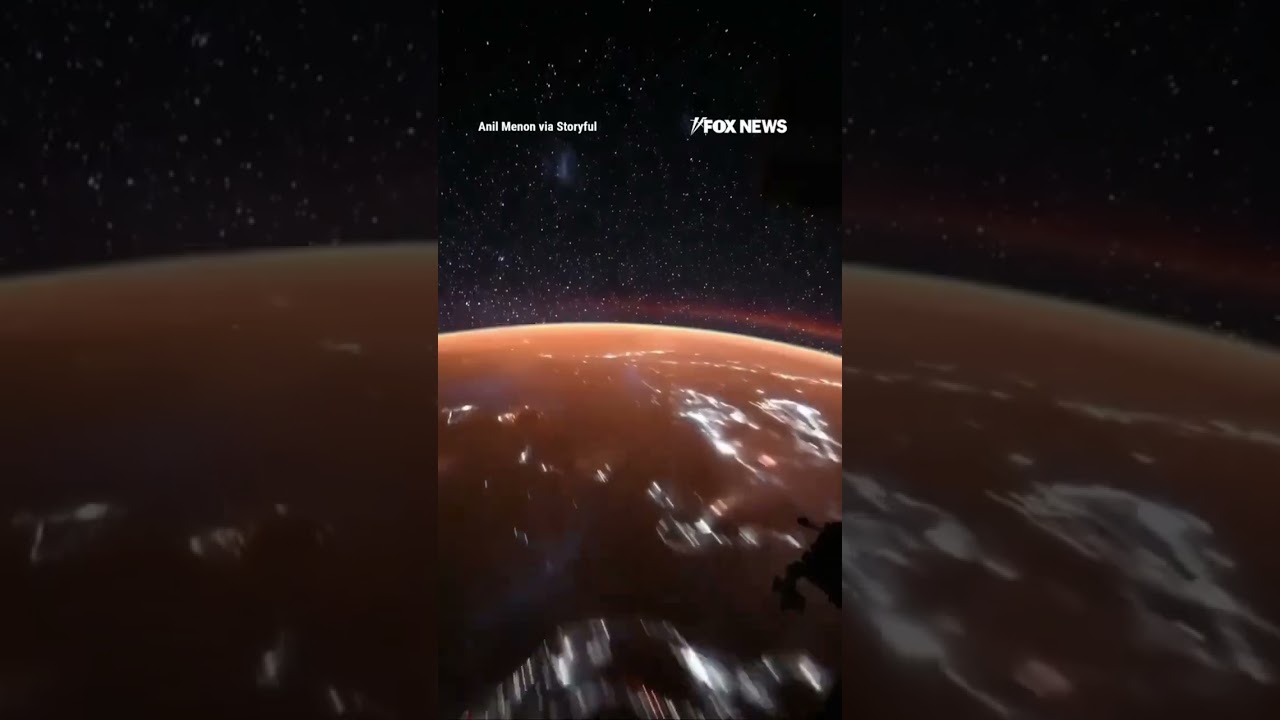 Earth GLOWS in nighttime footage captured from ISS #shorts