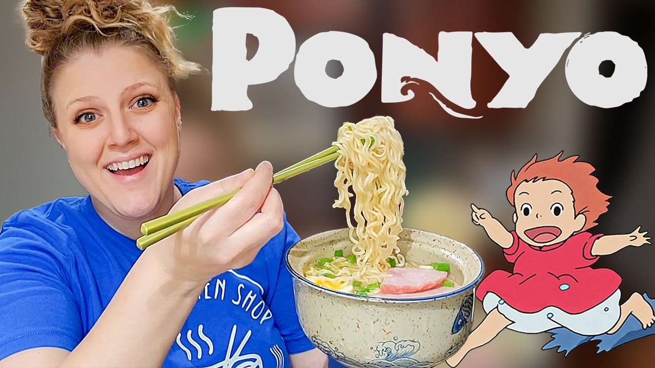 I Made the Ramen Noodles from Ponyo with HAAAAAAM ✨ Fictional Feasts