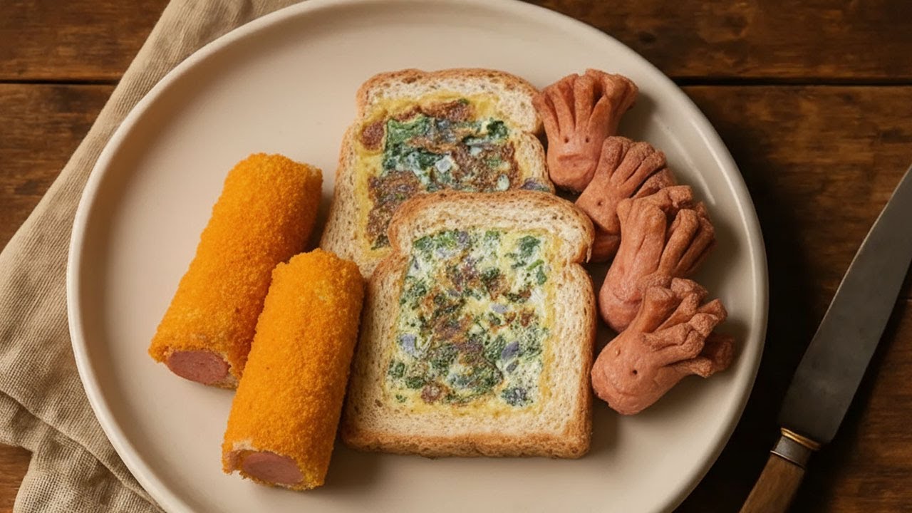 Cheesy Egg Toast Breakfast | Crispy Fried Toast with Sausage & Gouda