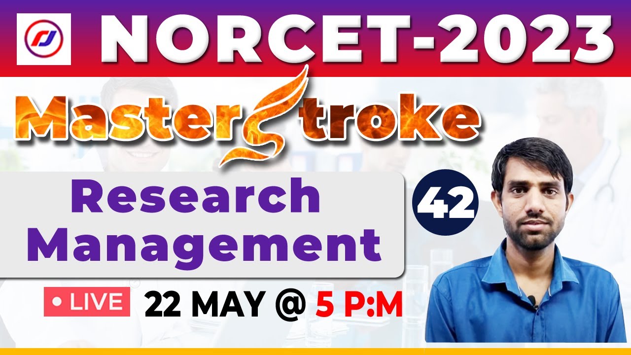 Research Management | NORCET-2023  || Most Important Questions  |  RJ CAREER POINT