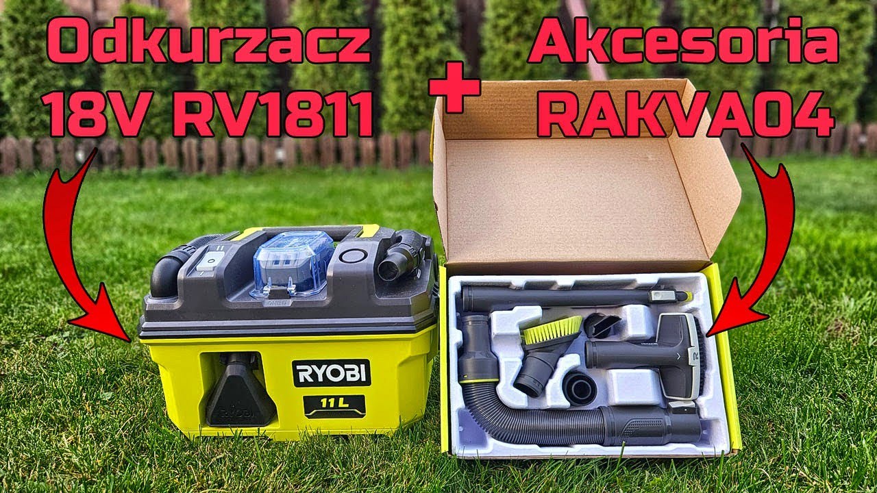 Ryobi Odkurzacz 18V Warsztatowy Walizkowy RV1811 + RAKVA04
