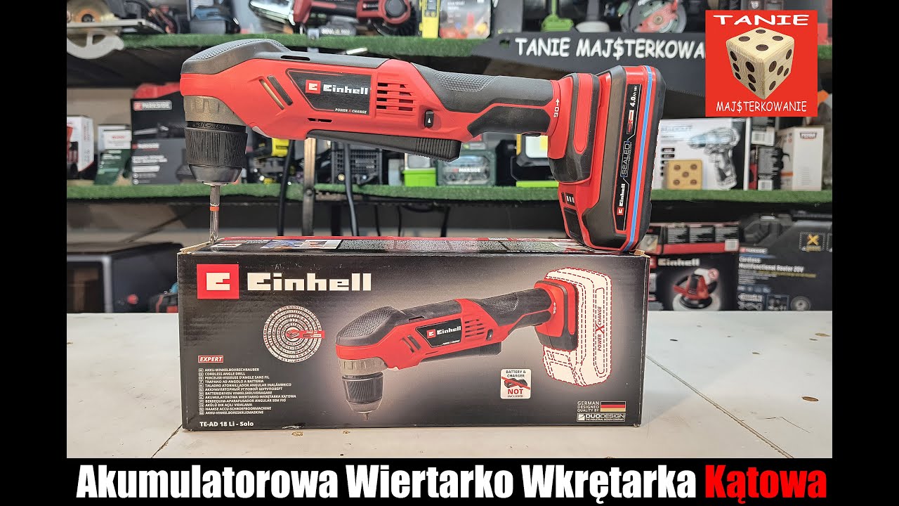 Świetne Narzędzie do Zadań Specjalnych Akumulatorowa Kątowa Wiertarko-Wkrętarka Einhell TE-AD 18 Li