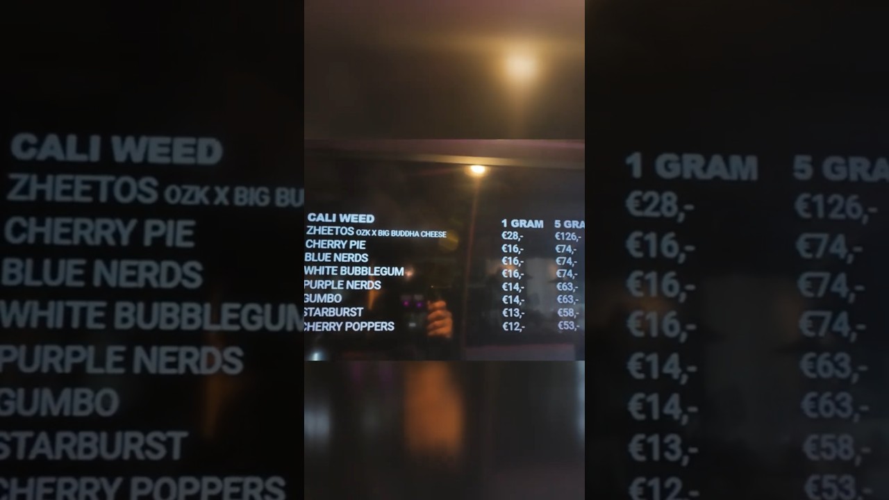 MENU COFFEESHOP EASY TIMES AMSTERDAM July 04th 2025