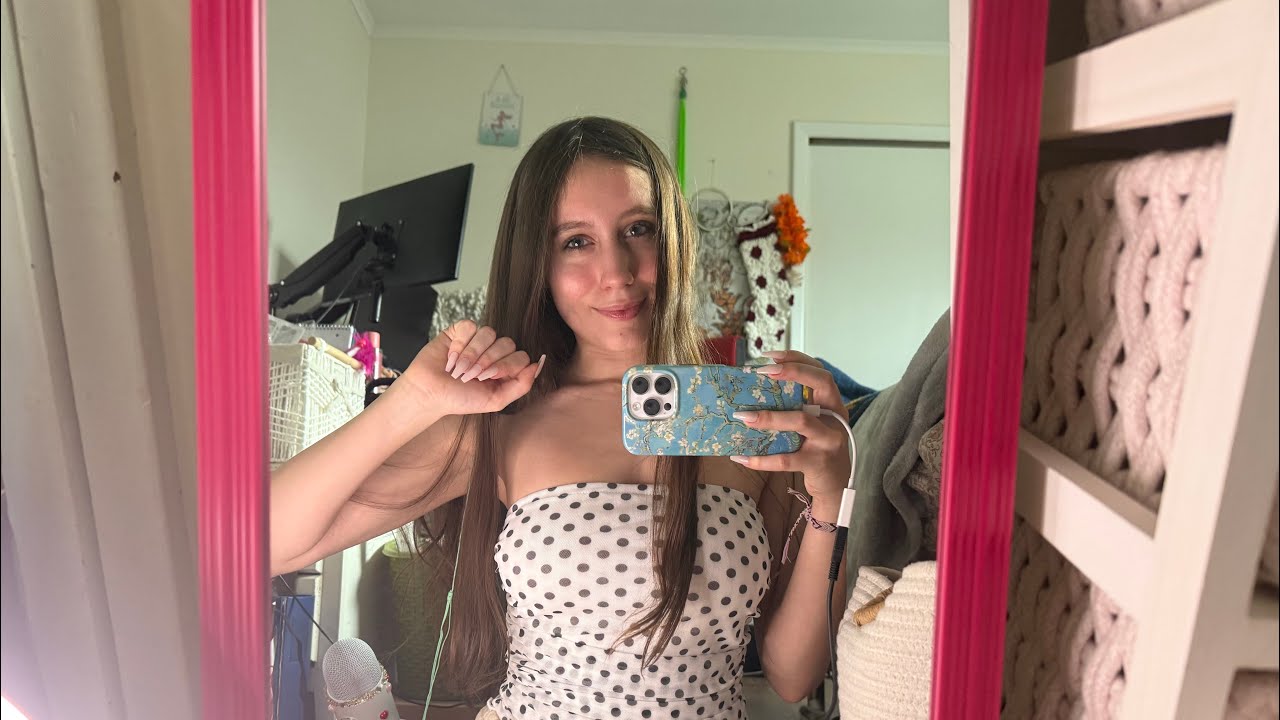 ASMR tapping on the camera, glass tapping and phone tapping