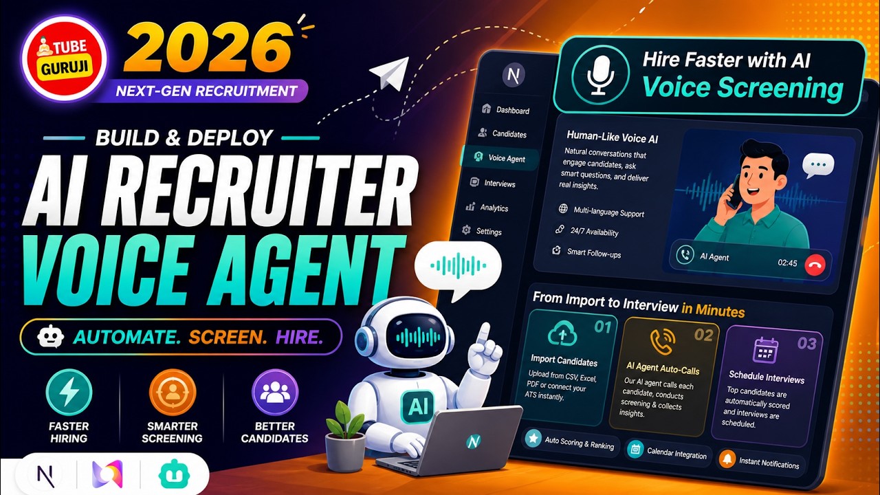Full Stack AI Recruiter Voice Agent app using NextJs, Murf Falcon, Cline Bot | Vibe Coding Tutorial