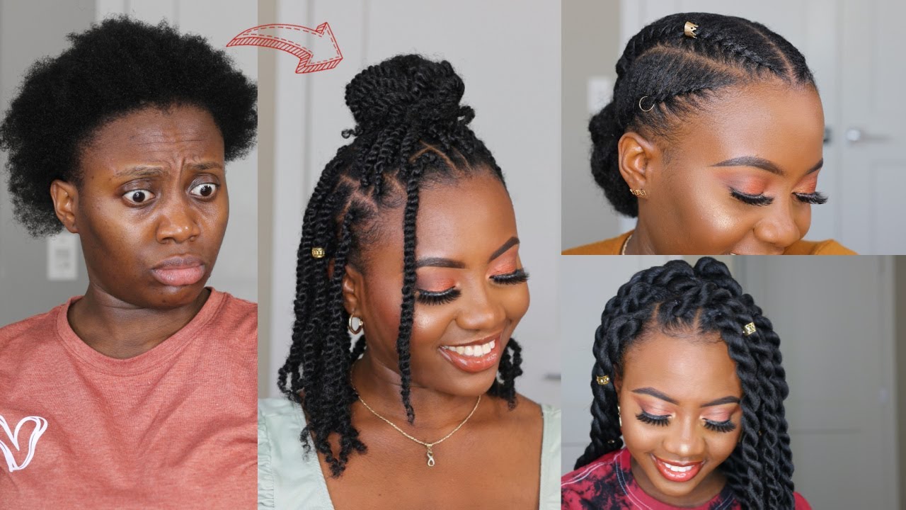 I can't believe I did these Protective Hairstyles on Short Natural Hair 🖤