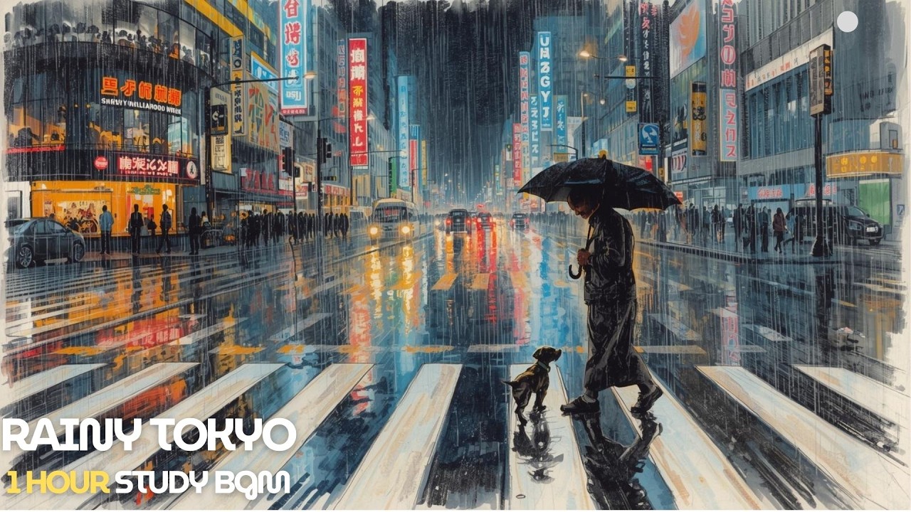 LoFi Hip Hop for Deep Focus – Rainy Tokyo Night Study BGM (1 Hour, No Vocals)