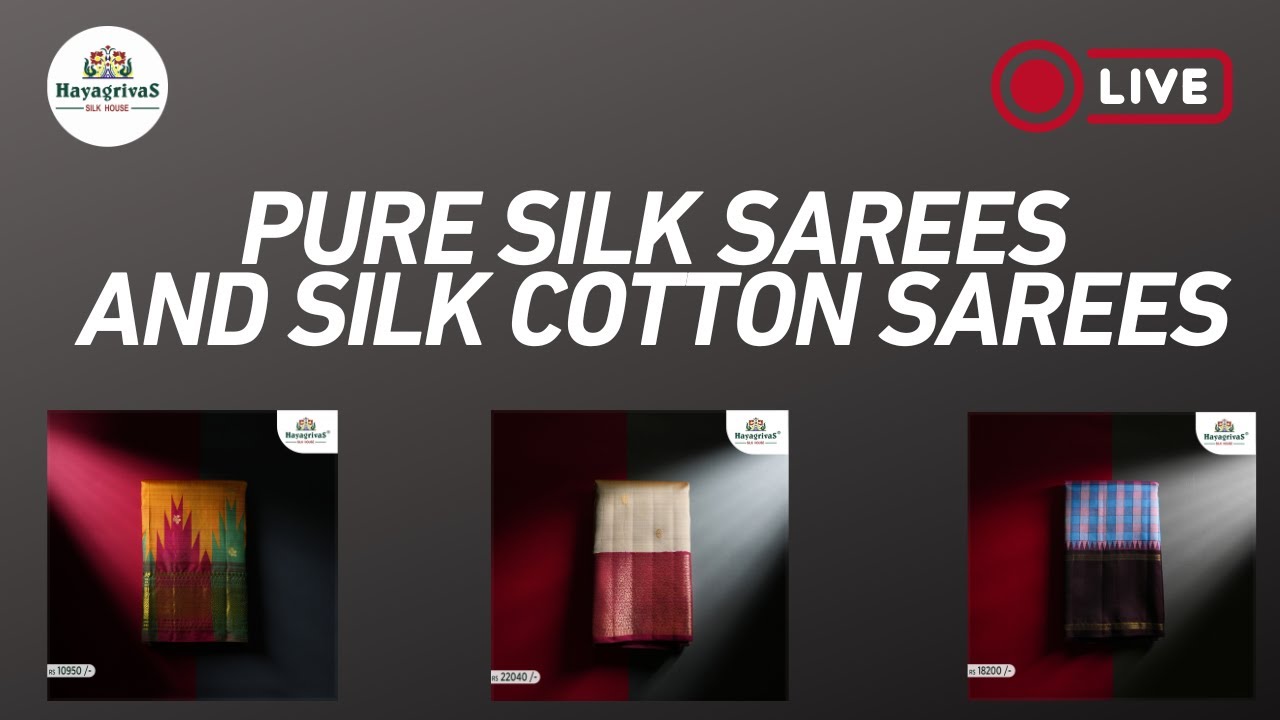 Monday Live with Hayaagrivas Silk House—10k to 15k range silk saree #hayagrivassilkhouse #saree