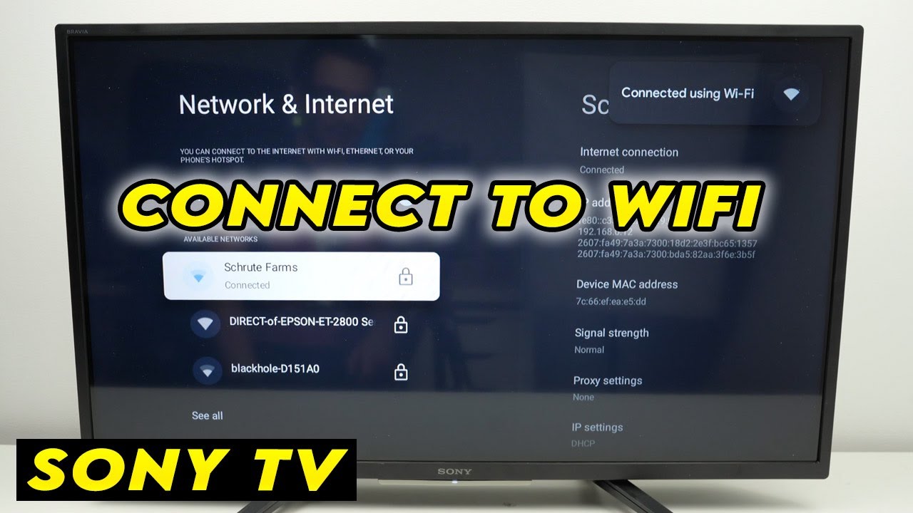 How to Connect Your Sony Smart TV To the Wifi