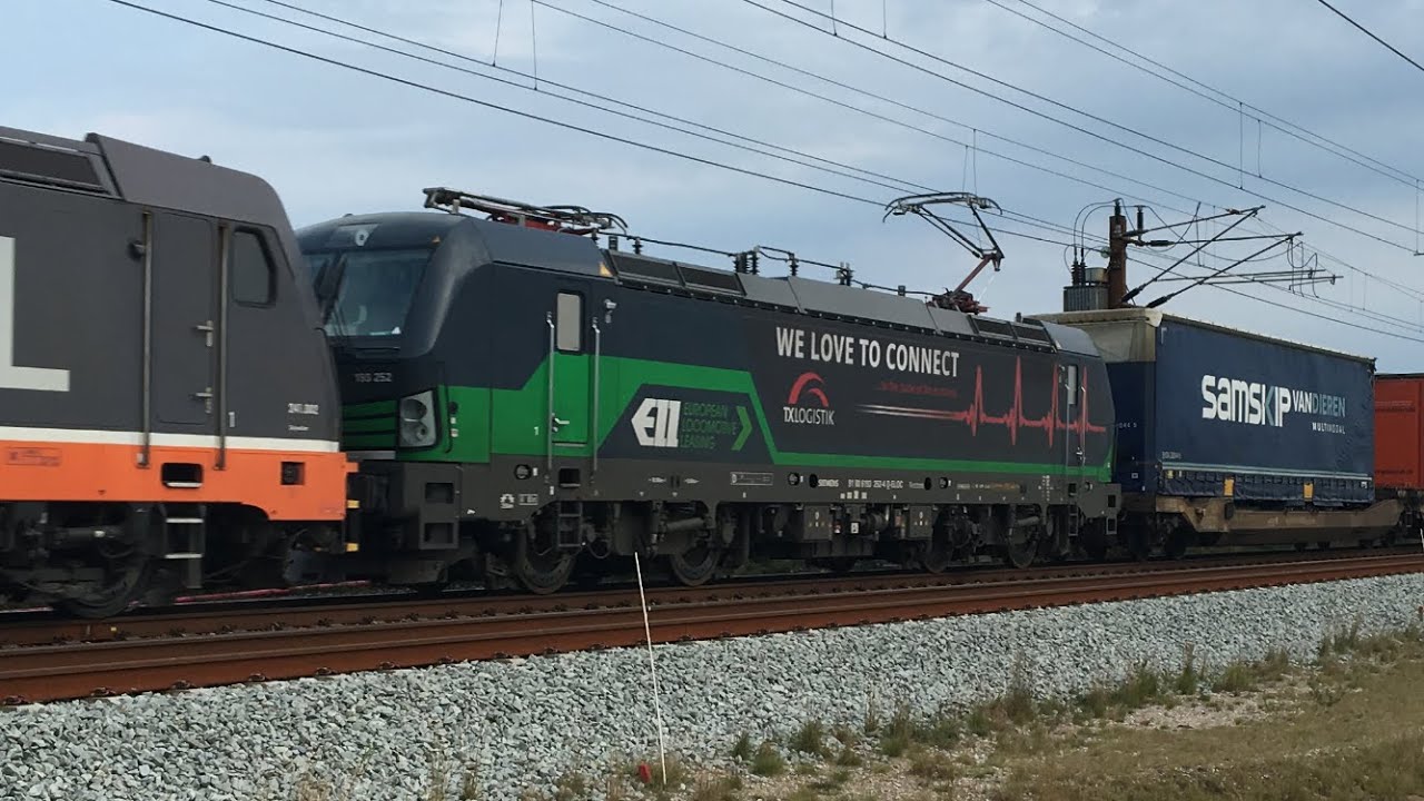 Siemens Vectron BR 193 testkørsel og andre godstog.