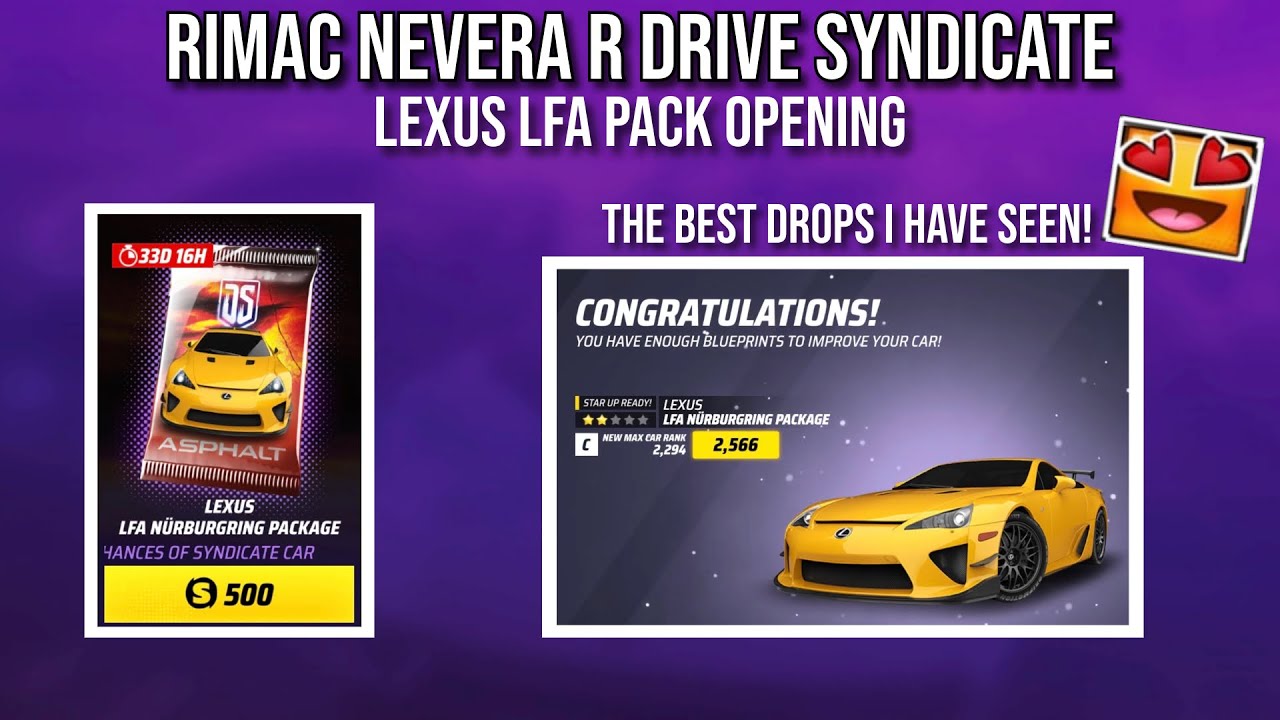 Drive Syndicate 14 | Открытие наборов Lexus LFA | Asphalt Legends