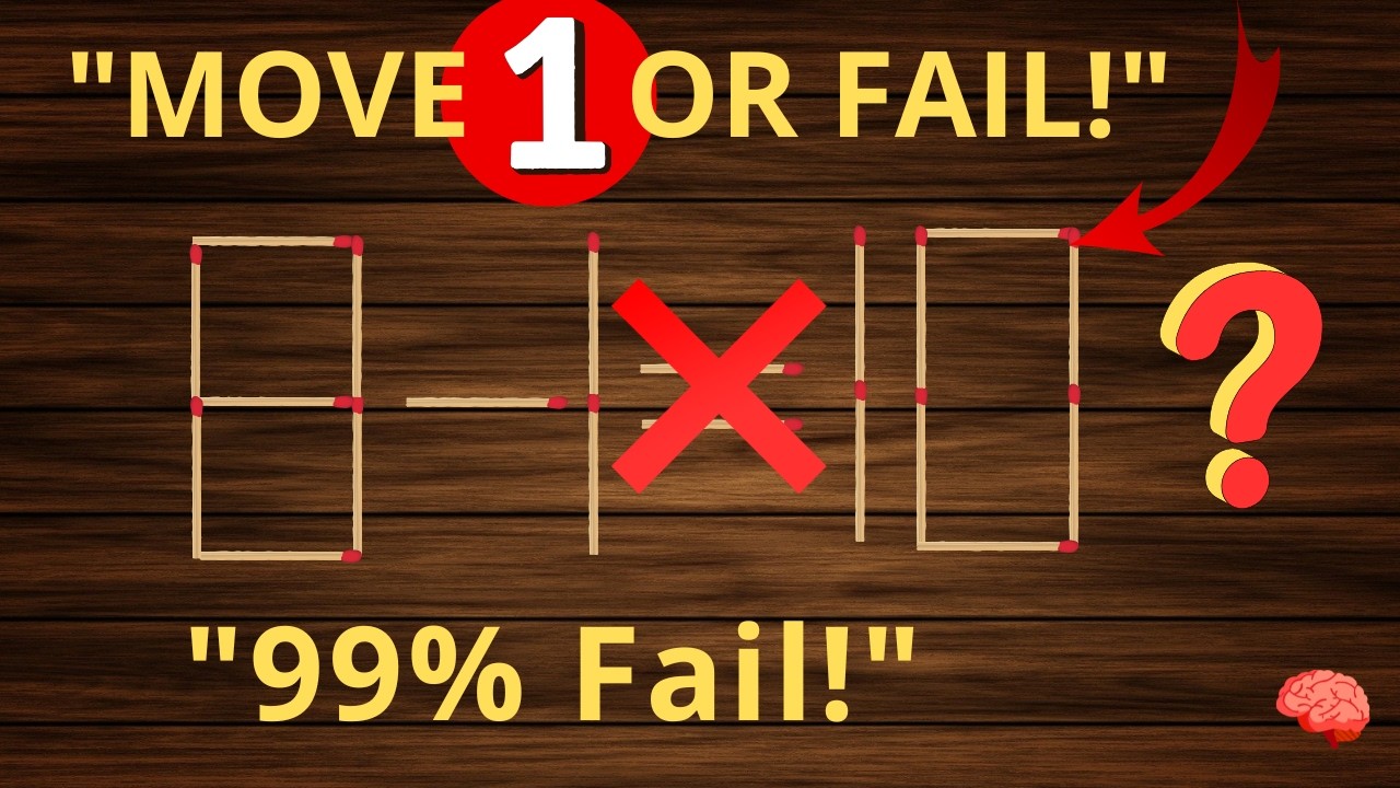 MOVE 1 Stick to Fix These IMPOSSIBLE Puzzles! (99% Fail) 🔥