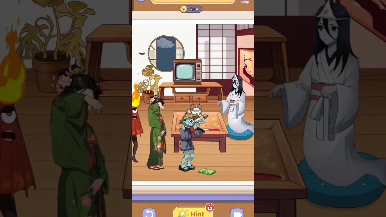 Brain fever puzzle level 127 make all the yokai happy #music #games #gaming #remix #gameplay