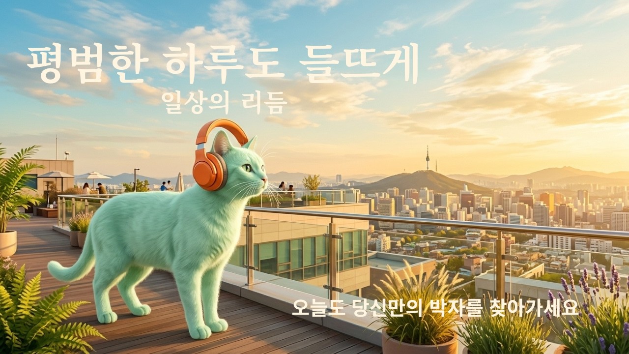 [Playlist] 평범한 하루도 조금 들뜨게, 초록 고양이가 데려온 레트로 리듬 🐈‍⬛🎧 | 일상의 리듬 Full Album