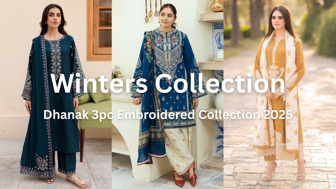 Winter Collection | Dhanak 3pc Embroidered Collection 2025 | #heavyembroidered #nebulix