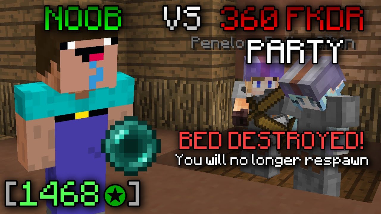 300 FKDR PARTY loses their bed to non with pearl... (100 FKDR GRIND #5) | Hypixel Bedwars