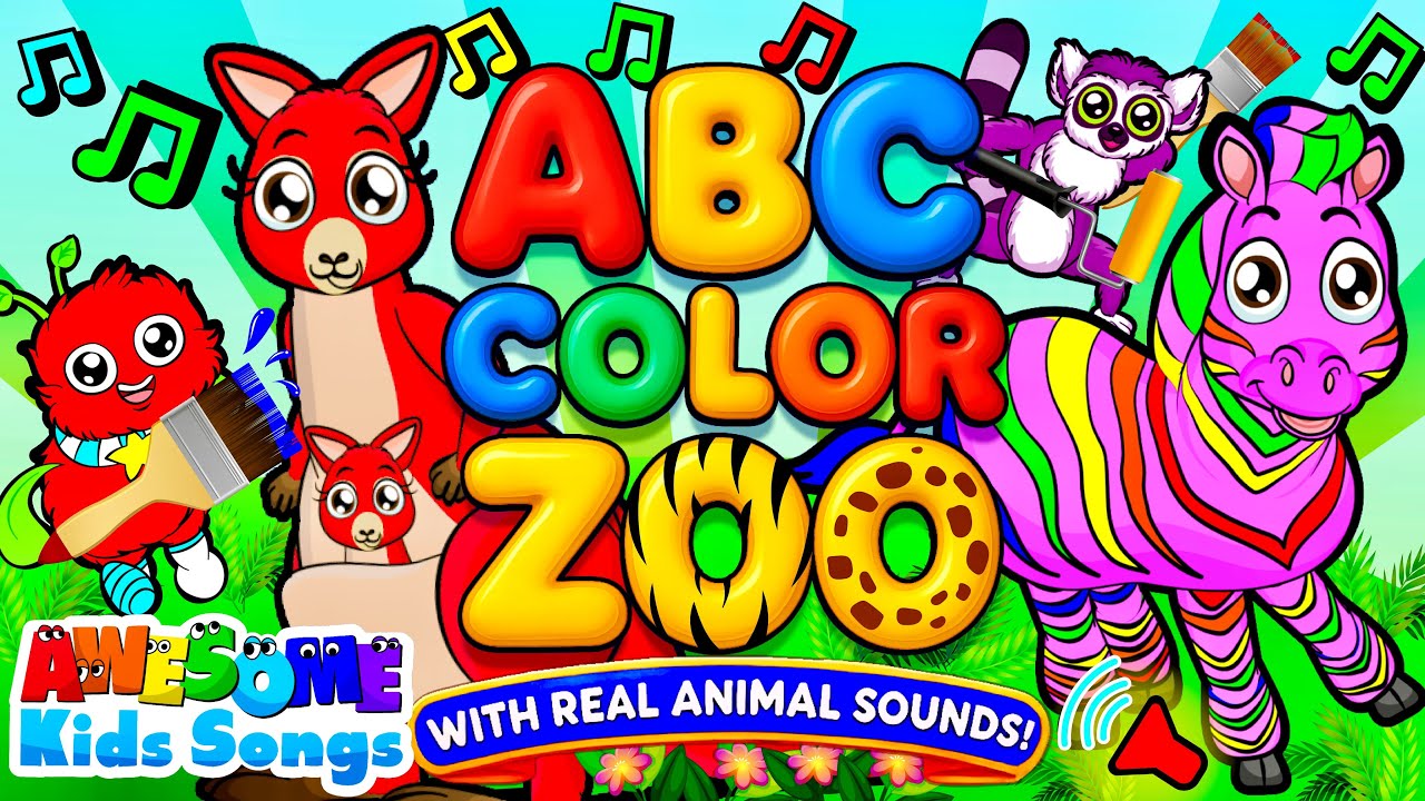ABC Animal Color Song 2 – Gentle Zoo Phonics & Sounds for Kids | Relaxing ABC Ballad!