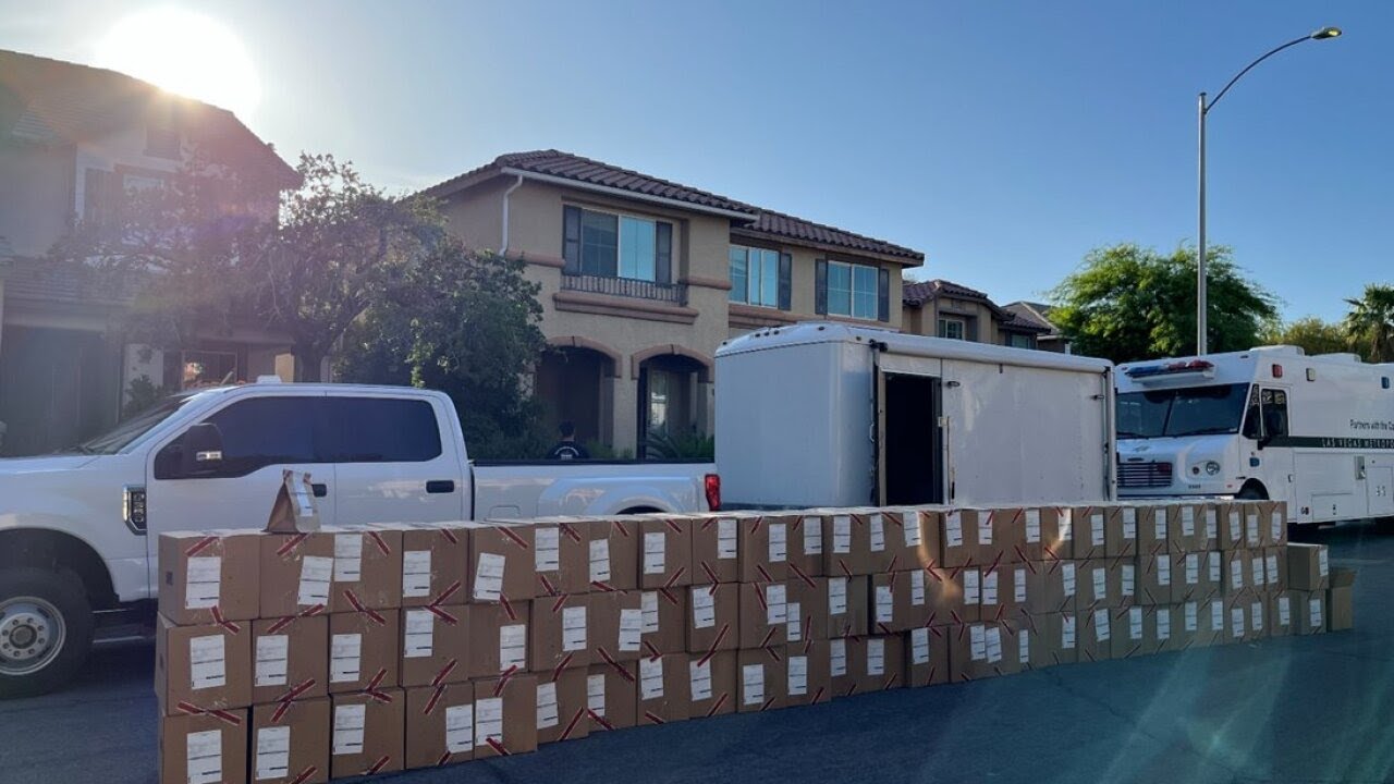 Police seize 800+ pounds of marijuana from northwest Las Vegas home
