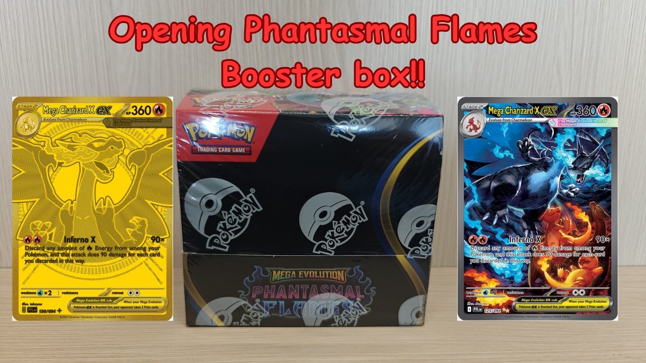 TCG Unboxing: Phantasmal Flames Booster Box (1/6) (ep.28)
