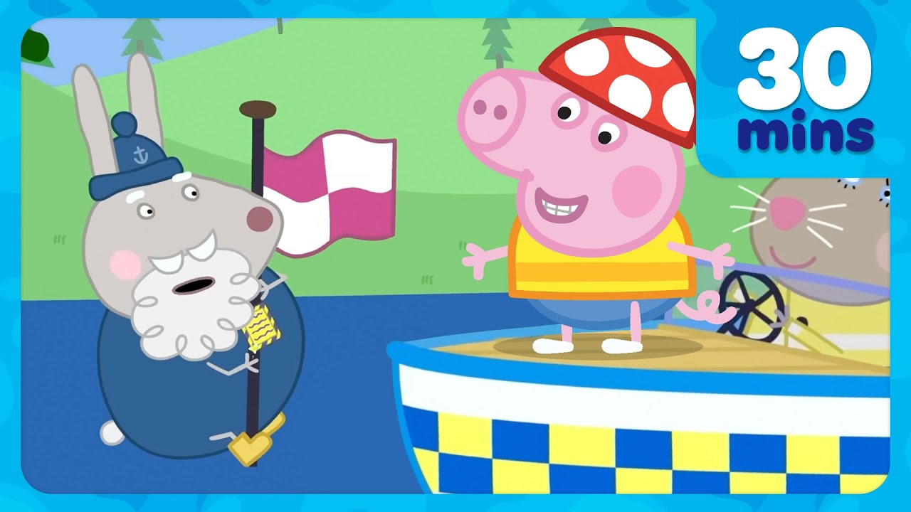 George Pigs Police Boat Journey 🚨 Grampy Rabbit Gets Stranded 👮🏻 Peppa Pig Full Episodes | 30 Mins