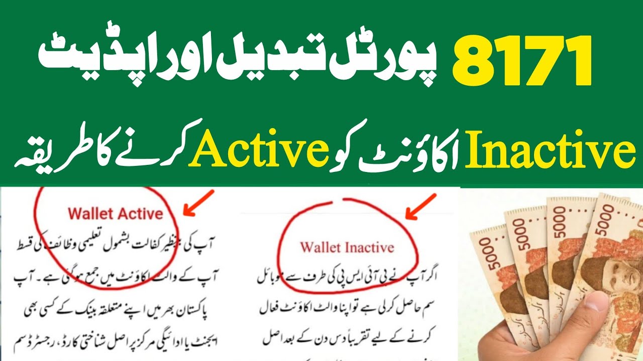 8171 web portal update | BISP Wallet active or inactive kya hai | Bisp Wallet Account kaise Banaye