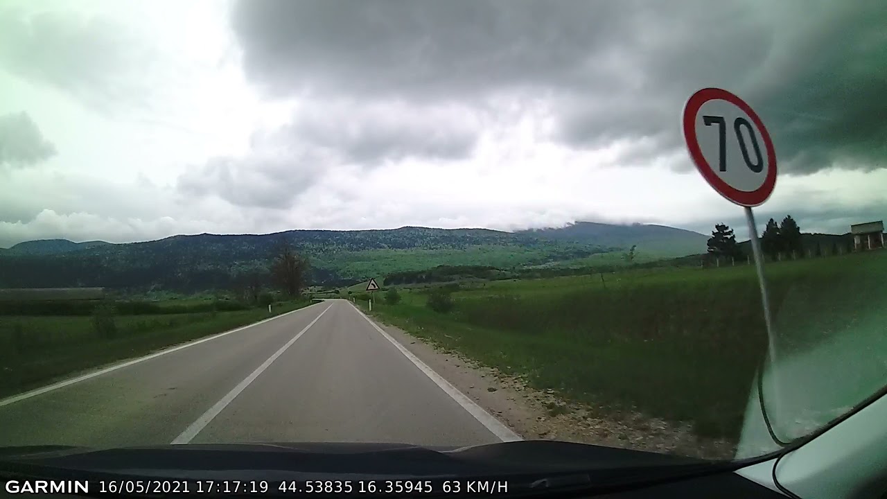 DRIVE #1502: Bihać-Drvar-Livno (Bosnia and Herzegovina) (timelapse 4x) *Read Description*